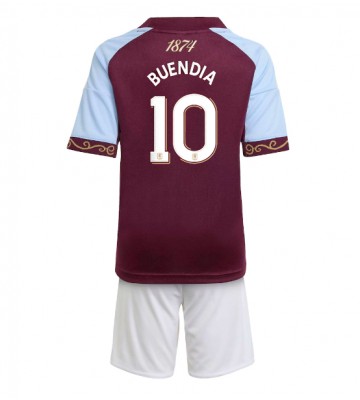 Aston Villa Emiliano Buendia #10 Hjemmebanetrøje Børn 2025-26 Kortærmet (+ Korte bukser)